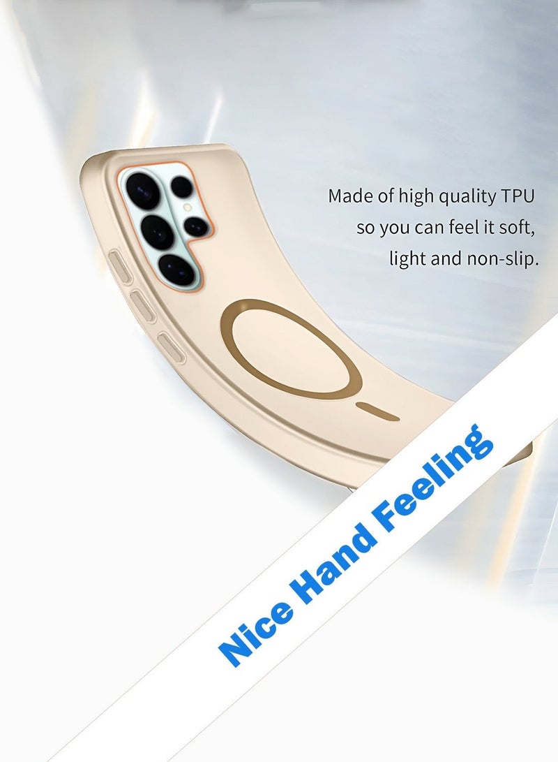 دبليو تيك غطاء هاتف سامسونج جالاكسي S26 ألترا 5G 2026 شفاف هجين ماجسيف مع شحن مغناطيسي وارتفاع حواف الكاميرا شكل أنيق (MCMPMN) - بني - Image 3